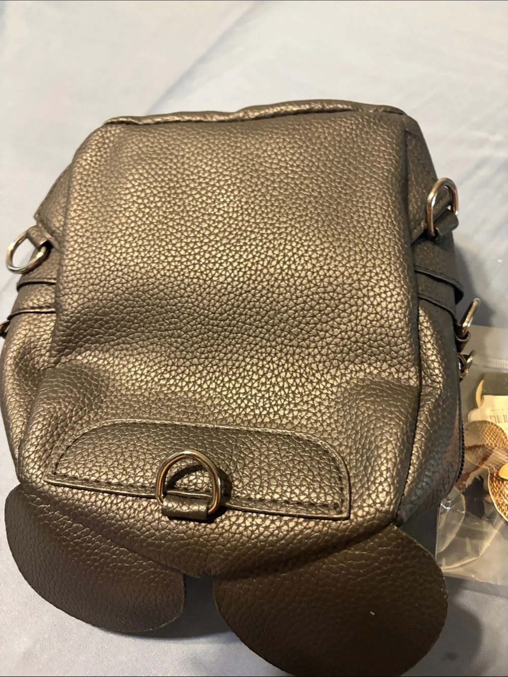Black Mini Backpack nwot with Red Bow, purse charm and Mickey and Co  wallet nwt